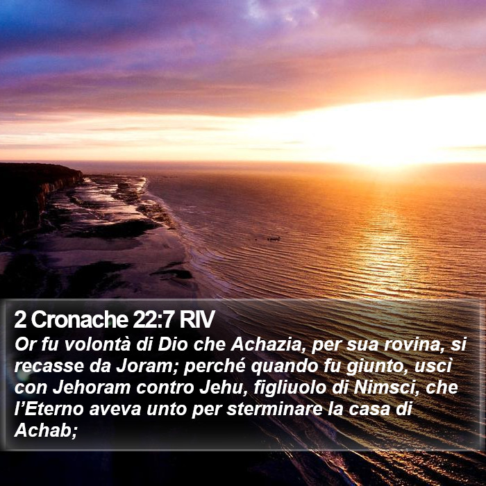 2 Cronache 22:7 RIV Bible Study