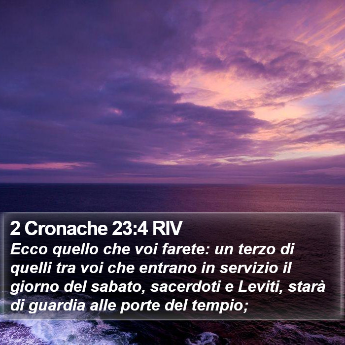 2 Cronache 23:4 RIV Bible Study