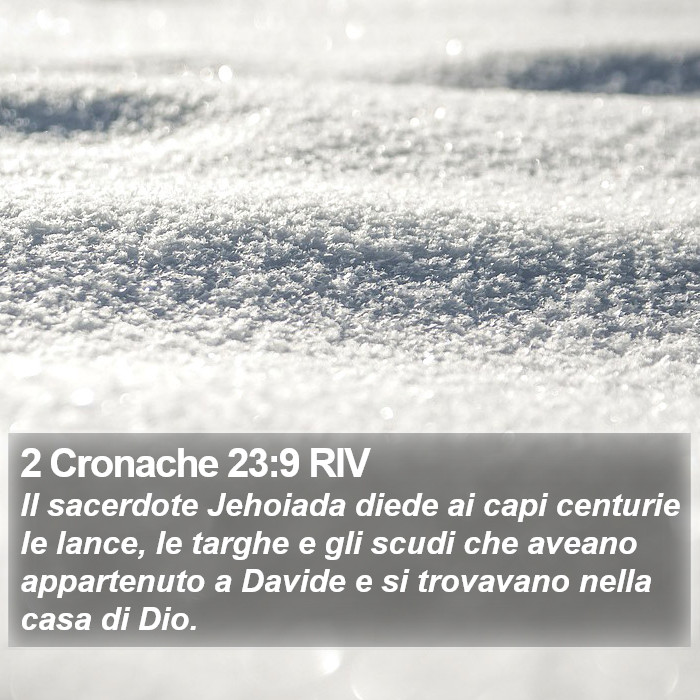 2 Cronache 23:9 RIV Bible Study