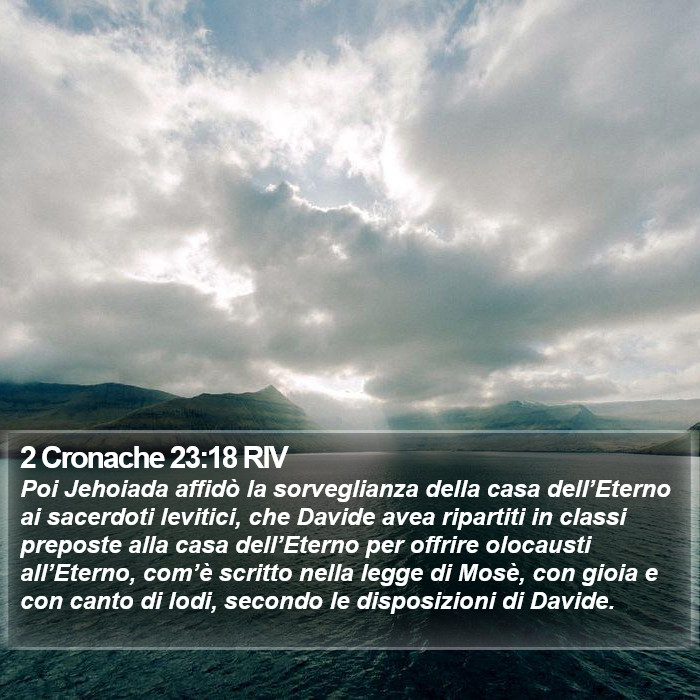 2 Cronache 23:18 RIV Bible Study