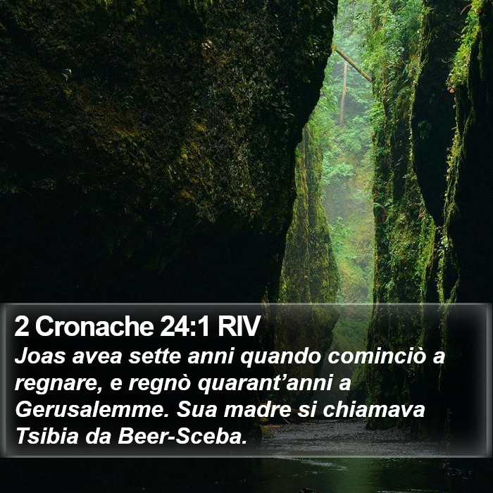 2 Cronache 24:1 RIV Bible Study