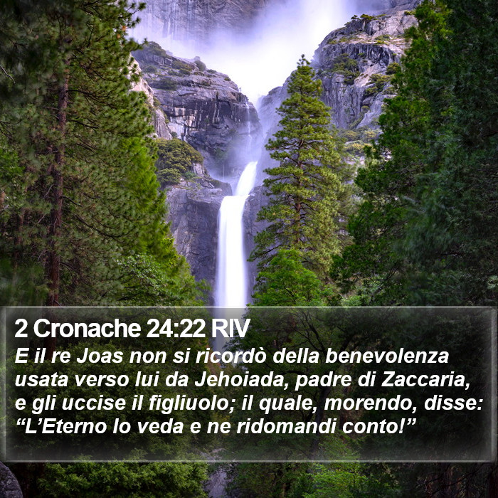 2 Cronache 24:22 RIV Bible Study