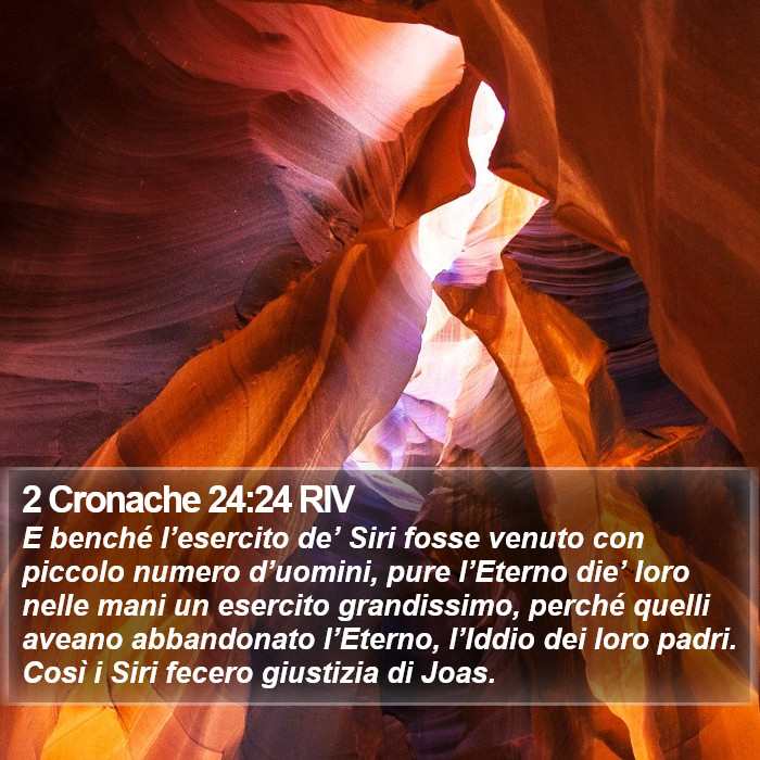 2 Cronache 24:24 RIV Bible Study