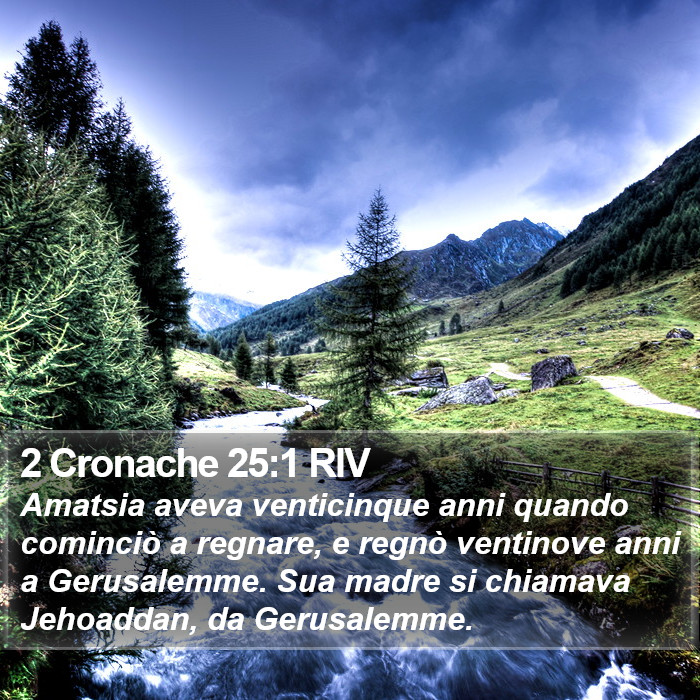 2 Cronache 25:1 RIV Bible Study