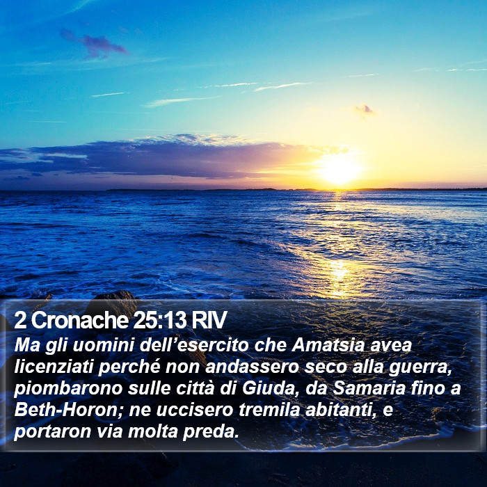 2 Cronache 25:13 RIV Bible Study