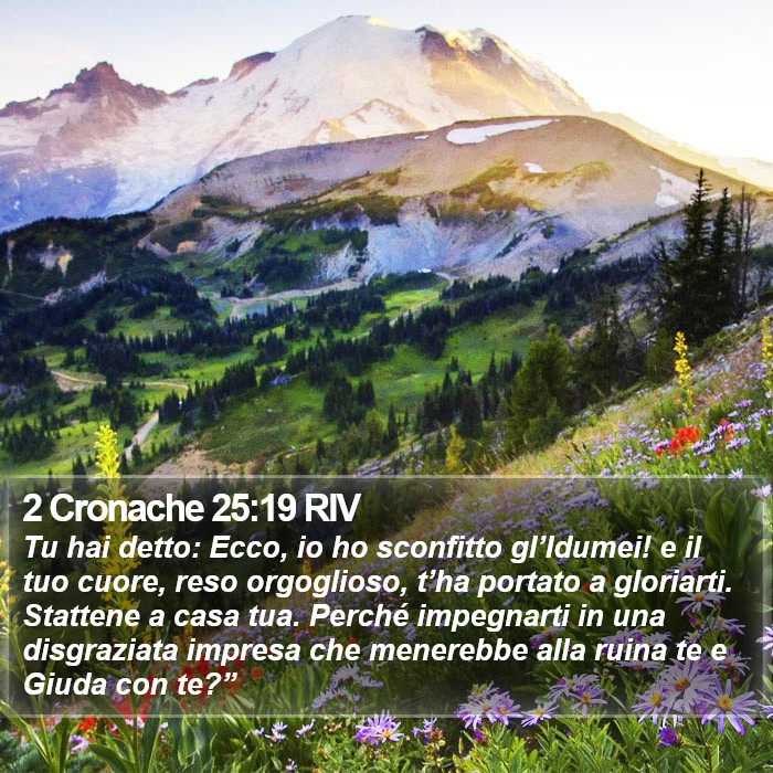 2 Cronache 25:19 RIV Bible Study