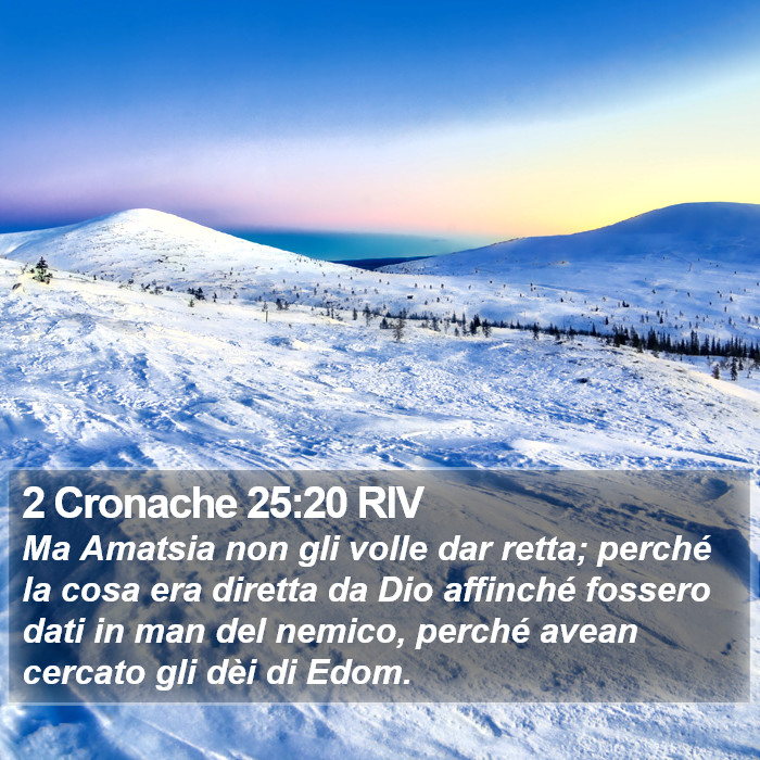 2 Cronache 25:20 RIV Bible Study