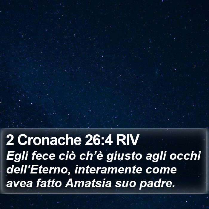 2 Cronache 26:4 RIV Bible Study