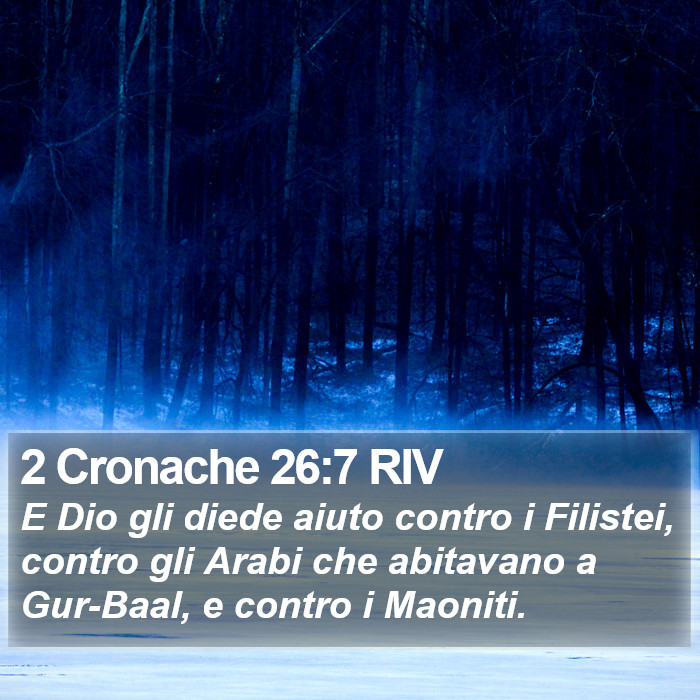 2 Cronache 26:7 RIV Bible Study