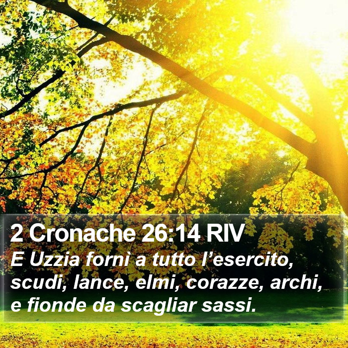 2 Cronache 26:14 RIV Bible Study