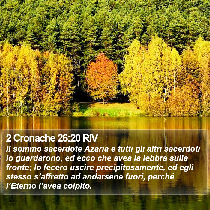 2 Cronache 26:20 RIV Bible Study