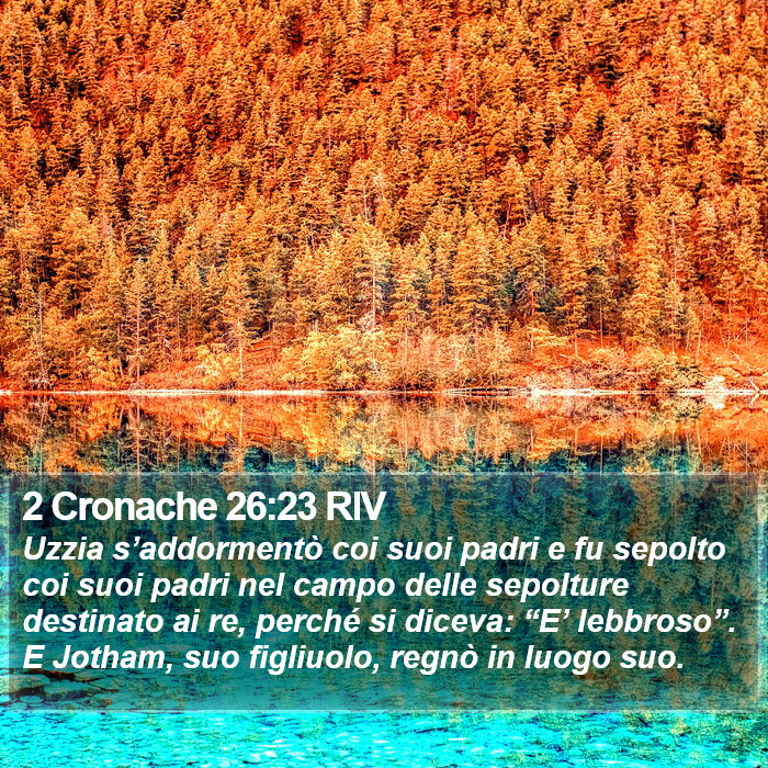 2 Cronache 26:23 RIV Bible Study