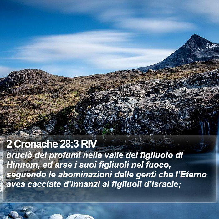 2 Cronache 28:3 RIV Bible Study