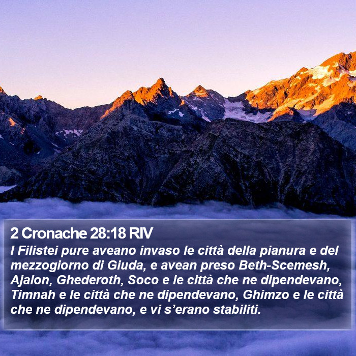 2 Cronache 28:18 RIV Bible Study