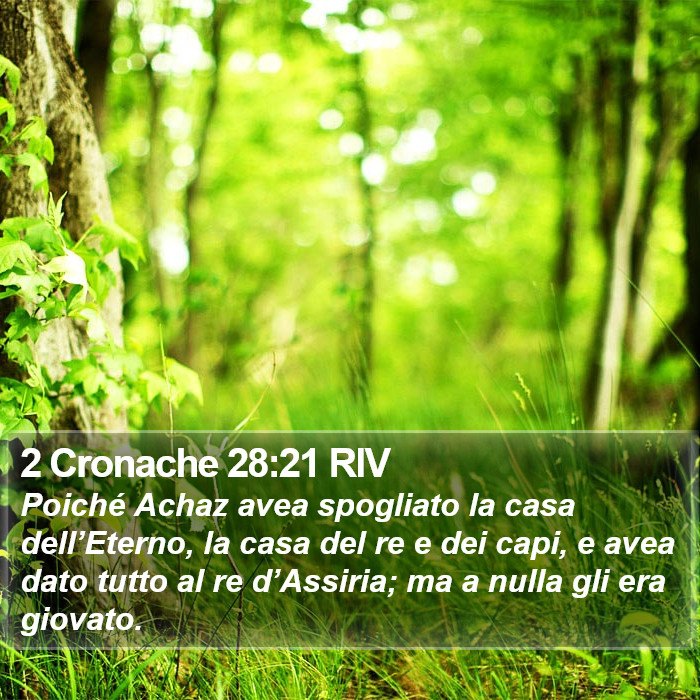 2 Cronache 28:21 RIV Bible Study