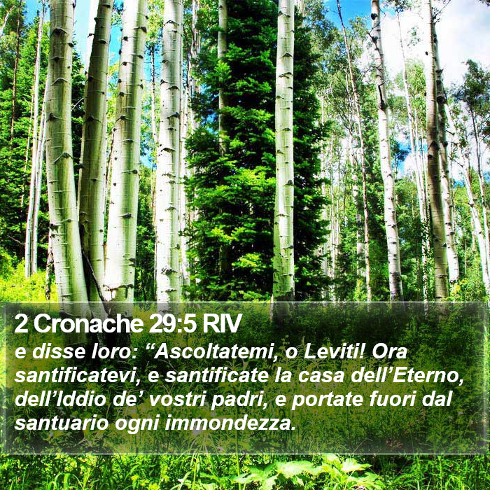 2 Cronache 29:5 RIV Bible Study