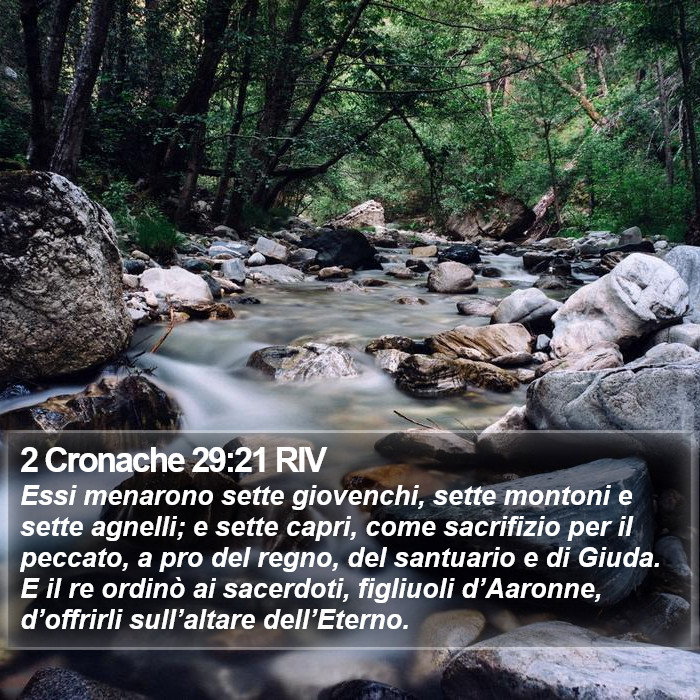 2 Cronache 29:21 RIV Bible Study