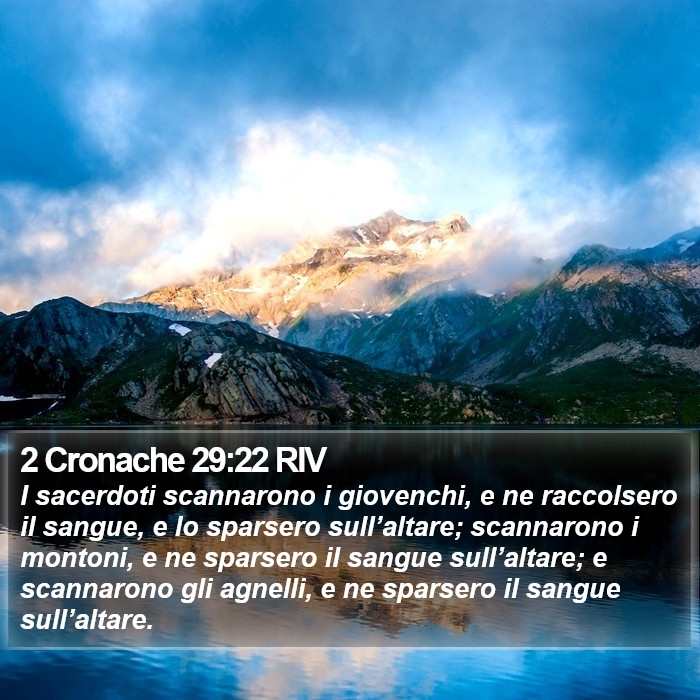 2 Cronache 29:22 RIV Bible Study