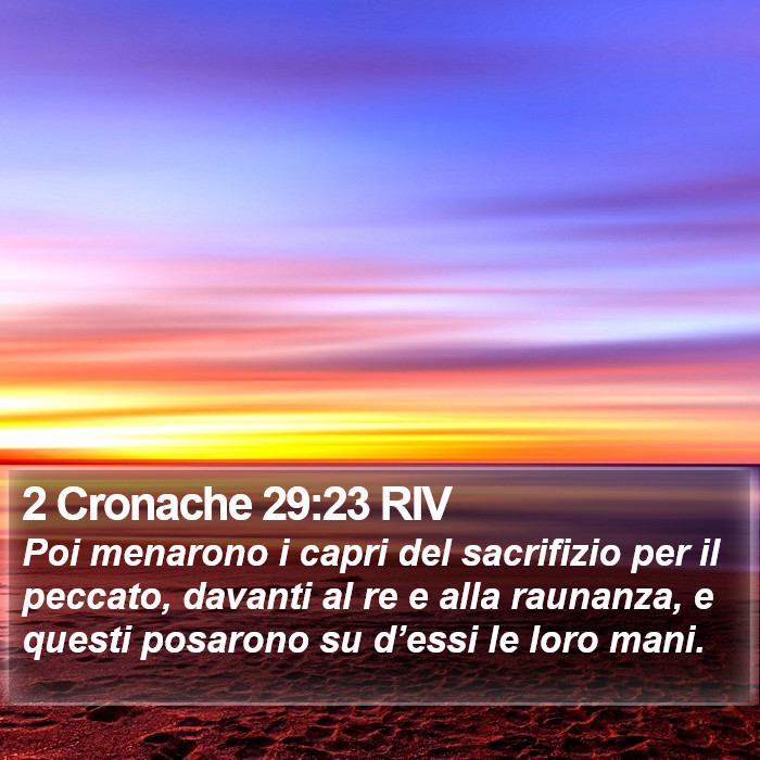 2 Cronache 29:23 RIV Bible Study