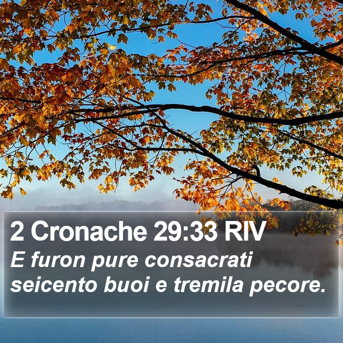 2 Cronache 29:33 RIV Bible Study