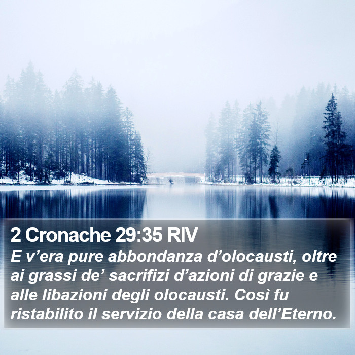 2 Cronache 29:35 RIV Bible Study