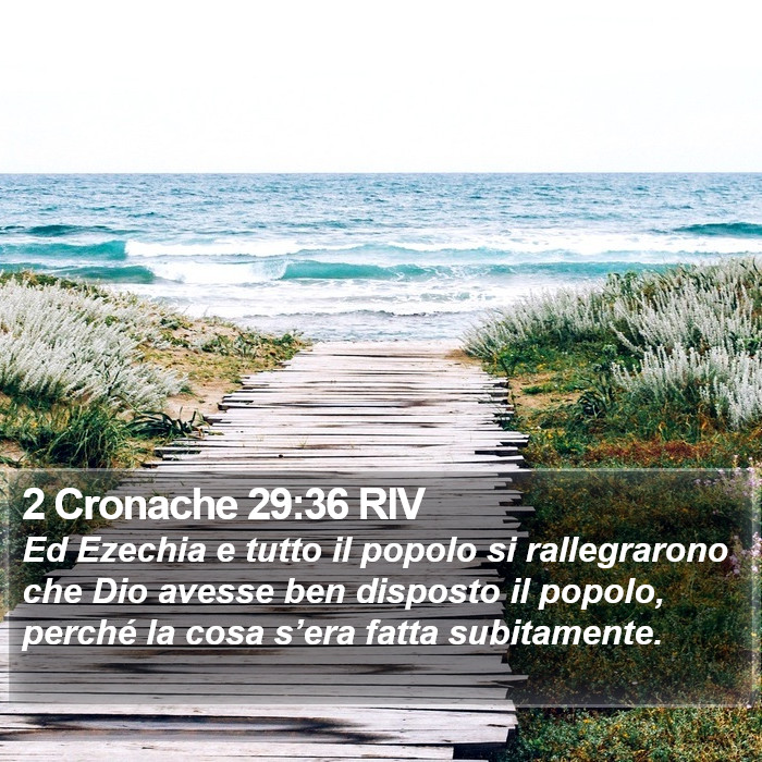 2 Cronache 29:36 RIV Bible Study