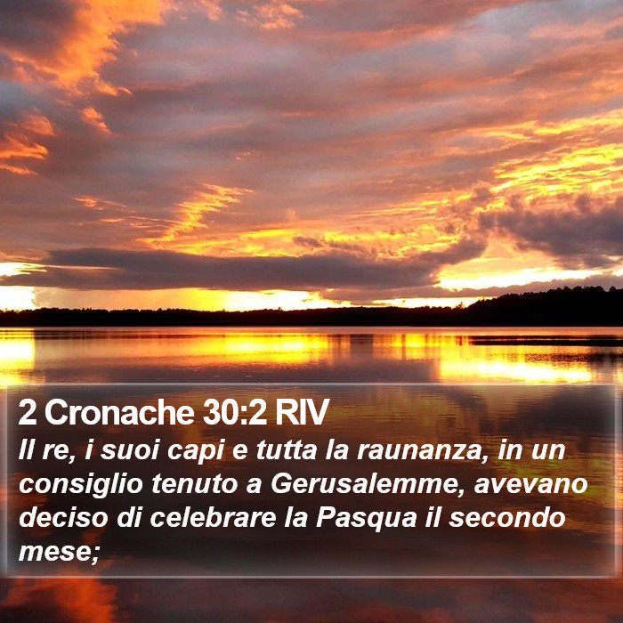 2 Cronache 30:2 RIV Bible Study