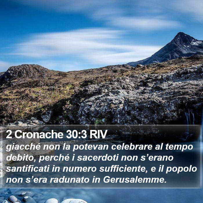 2 Cronache 30:3 RIV Bible Study