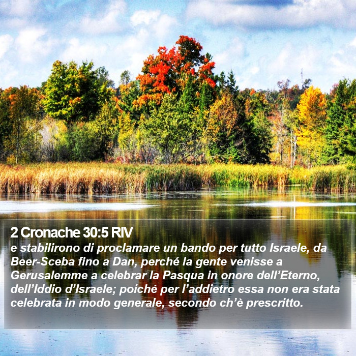 2 Cronache 30:5 RIV Bible Study