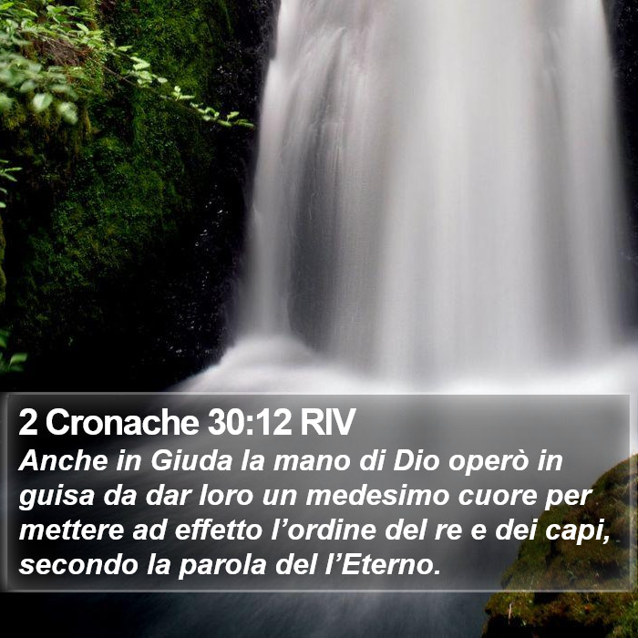 2 Cronache 30:12 RIV Bible Study