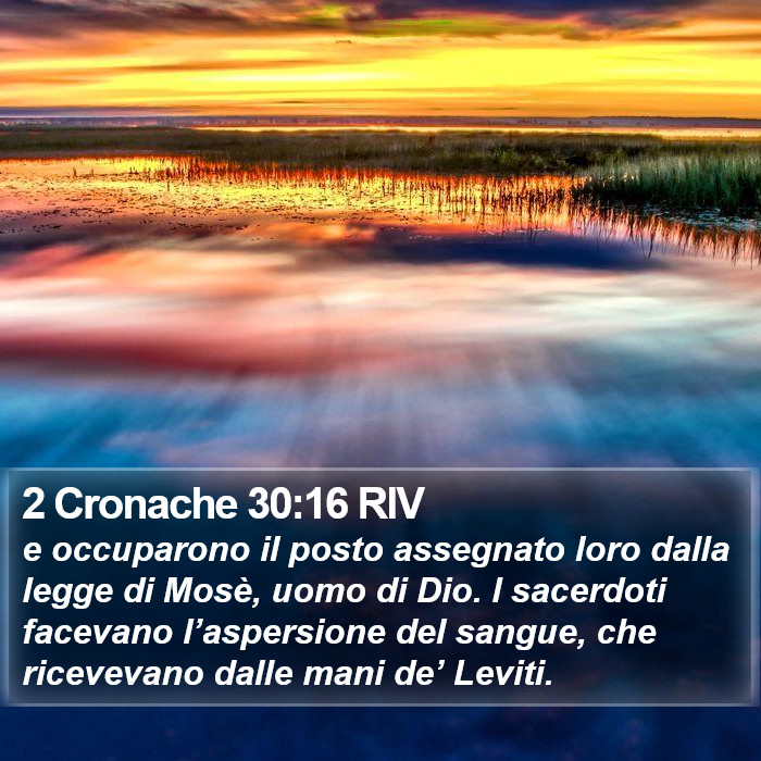 2 Cronache 30:16 RIV Bible Study