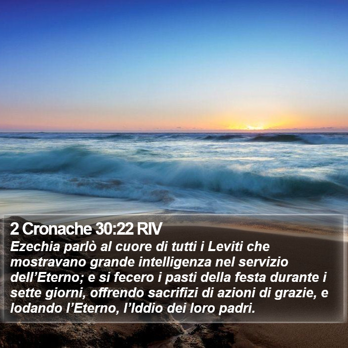 2 Cronache 30:22 RIV Bible Study