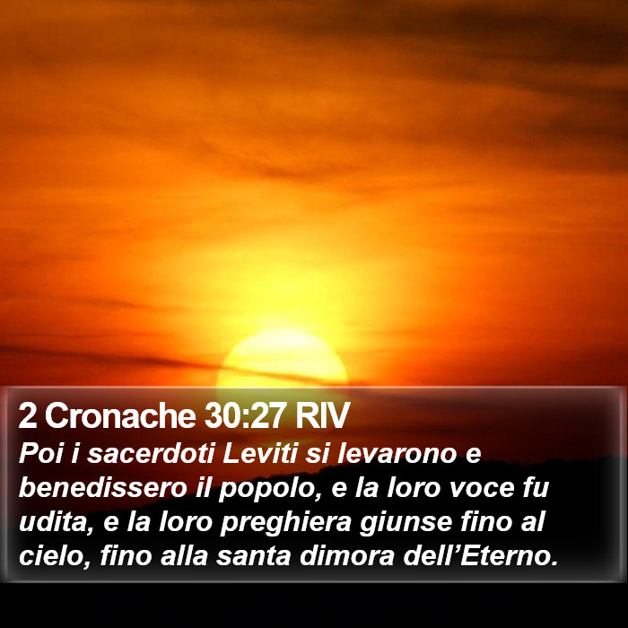 2 Cronache 30:27 RIV Bible Study