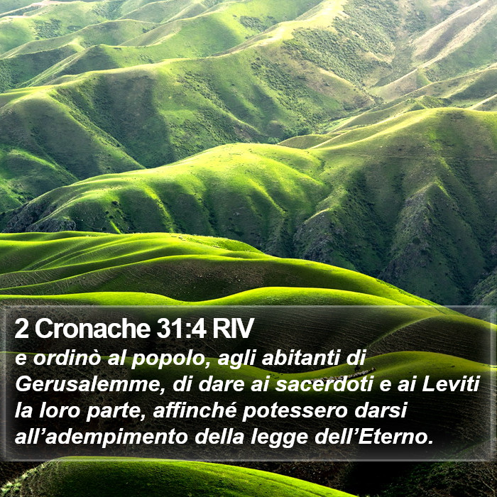 2 Cronache 31:4 RIV Bible Study