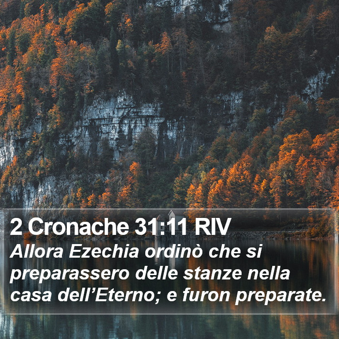 2 Cronache 31:11 RIV Bible Study