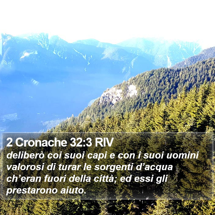 2 Cronache 32:3 RIV Bible Study