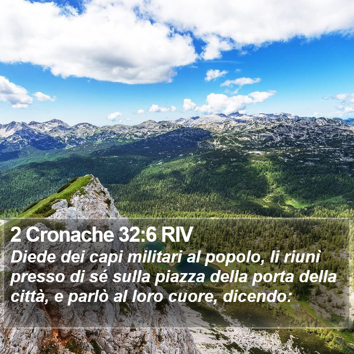 2 Cronache 32:6 RIV Bible Study