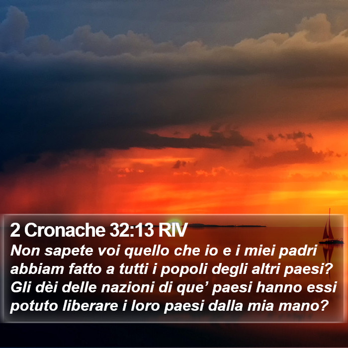 2 Cronache 32:13 RIV Bible Study