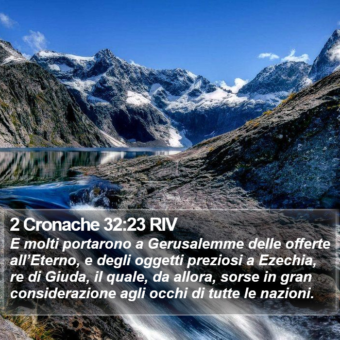 2 Cronache 32:23 RIV Bible Study