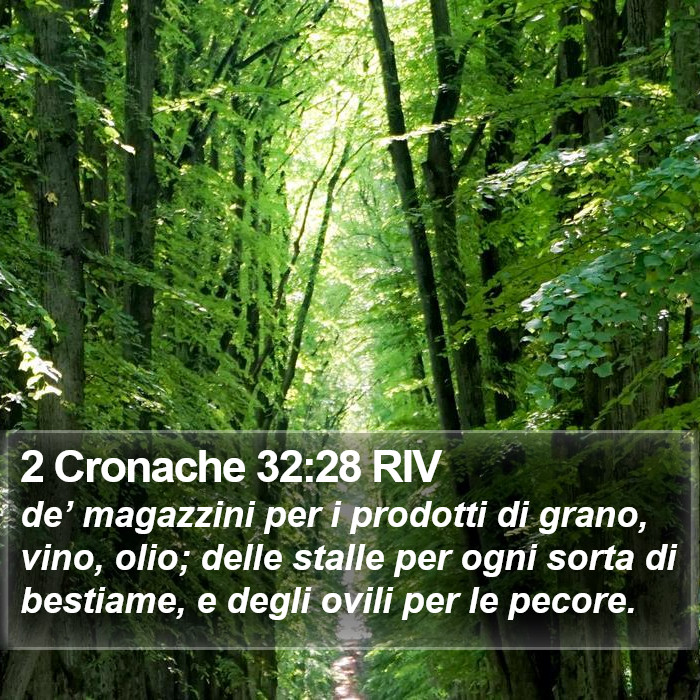 2 Cronache 32:28 RIV Bible Study