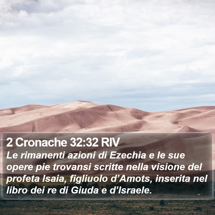 2 Cronache 32:32 RIV Bible Study