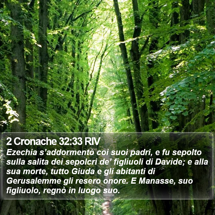 2 Cronache 32:33 RIV Bible Study