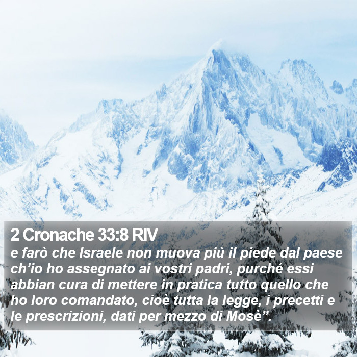 2 Cronache 33:8 RIV Bible Study