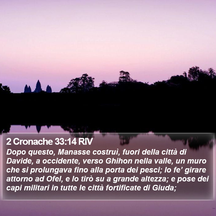 2 Cronache 33:14 RIV Bible Study