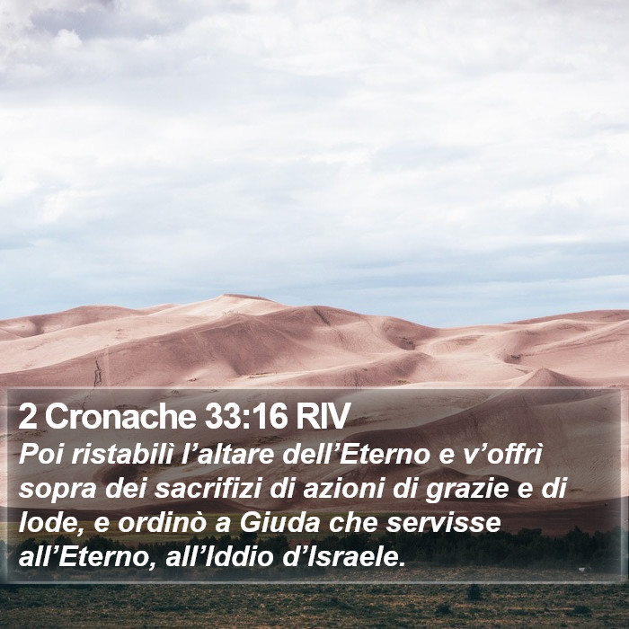 2 Cronache 33:16 RIV Bible Study