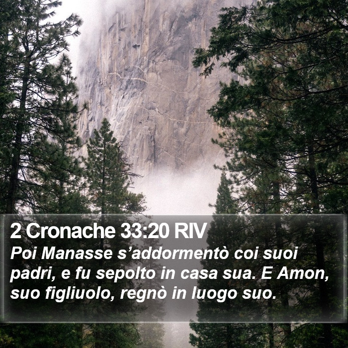 2 Cronache 33:20 RIV Bible Study