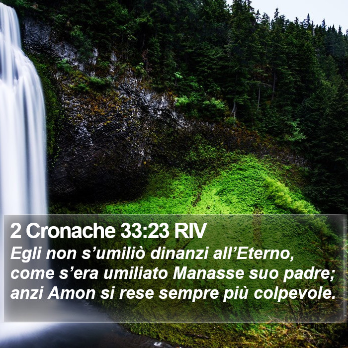 2 Cronache 33:23 RIV Bible Study