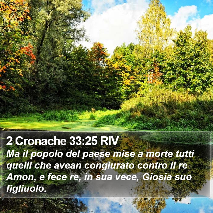 2 Cronache 33:25 RIV Bible Study