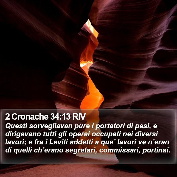 2 Cronache 34:13 RIV Bible Study