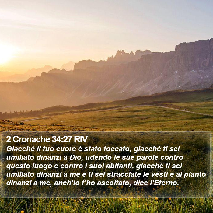 2 Cronache 34:27 RIV Bible Study